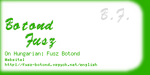 botond fusz business card